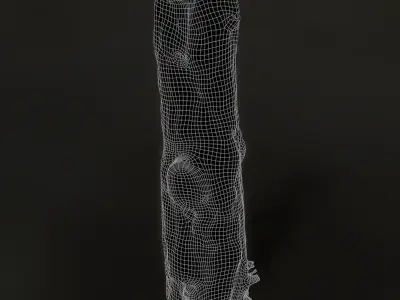 pine trunk 01 Low-poly 3D model