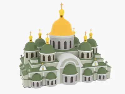 Christian Church01 3D Model Low-poly 3D model