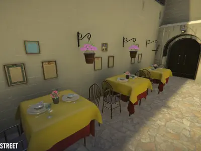 Italian street - modular city 3D model