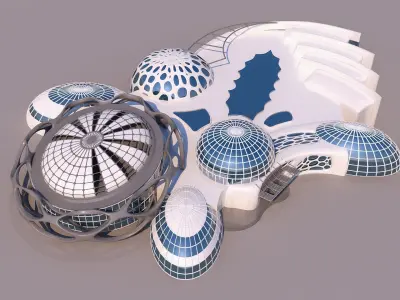 0100 - Organic Building 3D model