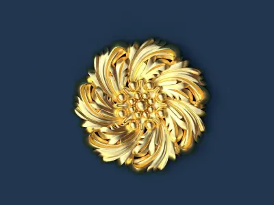20 high quality carved rosettes 3D model