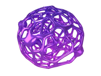 Abstract Shape Broken Nanotubes v1 004 Low-poly 3D model