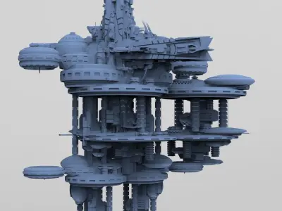 Cross Holy Flying City 4 3D model