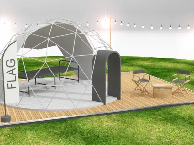 Campaign tant 3D model