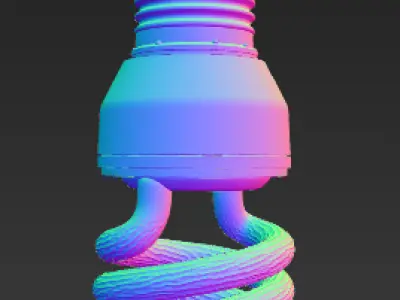 Mini Spiral Compact Fluorescent Lamp 3D model