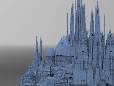 Kingdom of Heaven Dark Medieval Kit bash 3D model