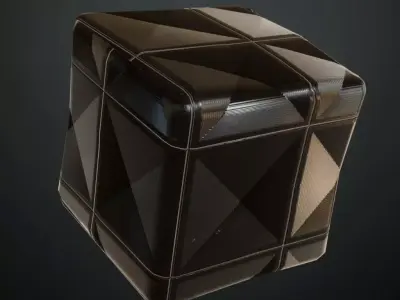 Glossy Obsidian Pyramidal Tiles PBR Seamless Texture