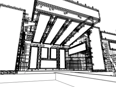 Concert stage design 3D model