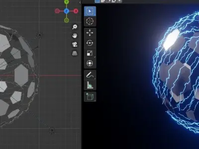 Lightning ball 3D model
