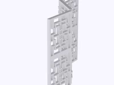 Room divider Oriental 2 print-in-place  3D print model