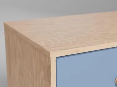 MESAM 3 Drawer Chest Brown 3D model