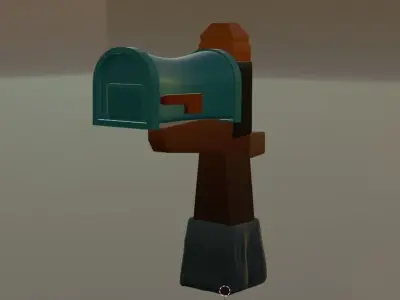 Mailbox 3D model Low-poly 3D model
