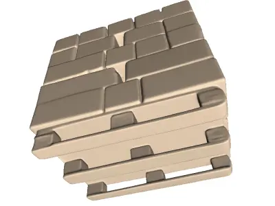 Pallet with concrete blocks 2 3D print model