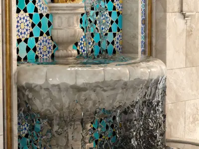 Classical Lion Head Wall Fountain Set 635 3D model purchase