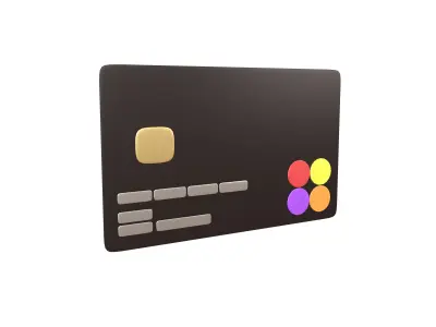 Cartoon Credit Card v2 008 Low-poly 3D model