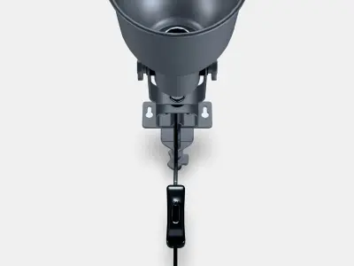 HEKTAR Wallclamp spotlight Low-poly 3D model