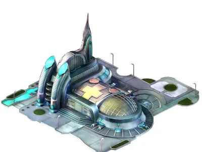 Different dimension - City State Hospital 02 3D model