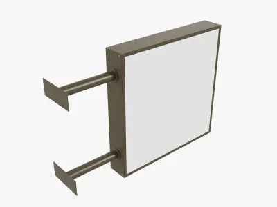 Store street sign mockup 02 3D model