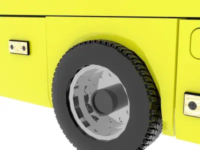 Yellow Bus 3D model