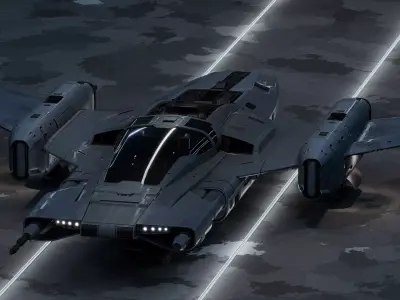 Star Wars x Porsche Tri-Wing S-91x Pegasus Starfighter 3D model