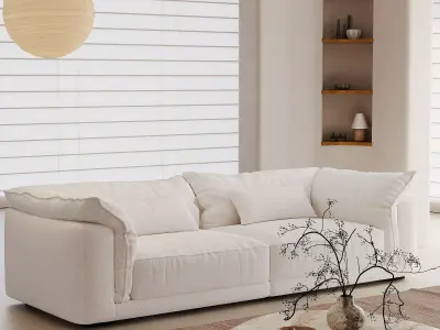 Pixels and Flowers living room interior scene 3D model