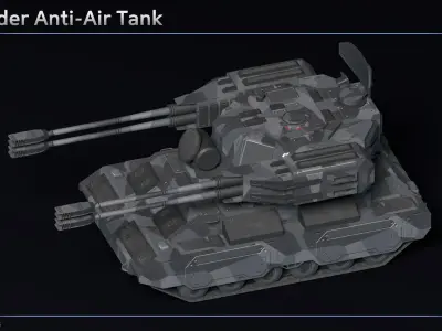 Scifi Fire Support Tanks Collection 3D Model Pack
