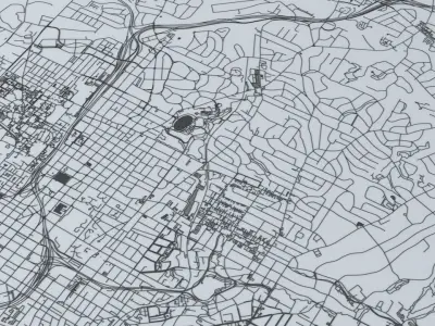 Atlanta Road Network and Streets 3D model