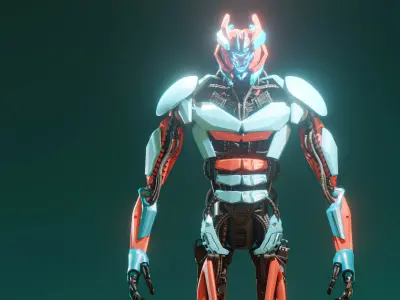 Sci fi Mecha Robot - Crazy Diamond Style 3D model