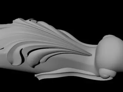 leg High quality 3d models for processing on a cnc machine  3D model 14