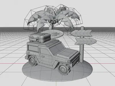 3D Holiday Element 3D model