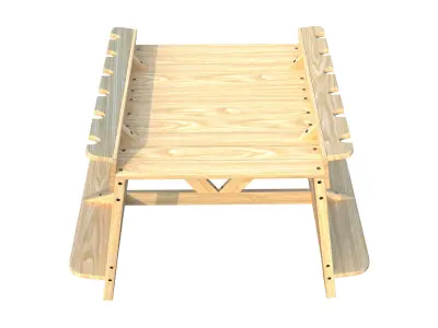 Rifle rack table Low-poly 3D model