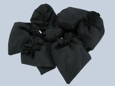 Textured Garbage Bags 2 3D model