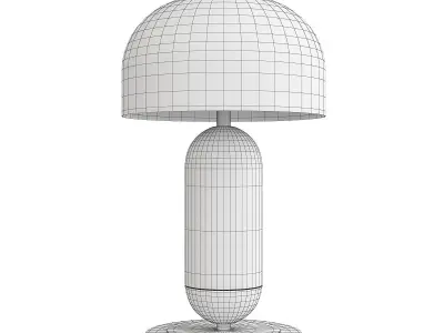 Mushroom Table Lamp Low-poly 3D model