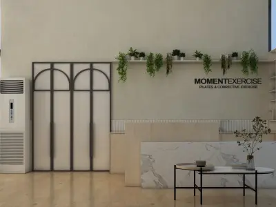 Modern Pilates Studio Interior Scene 3d Model 3D model