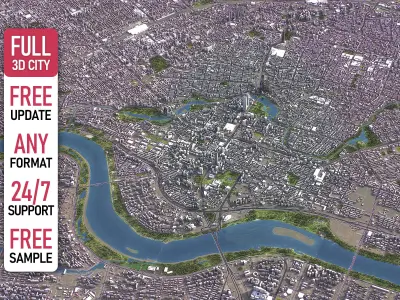 Shenyang - 3D City Model Low-poly 3D model