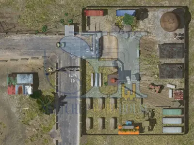 Outpost MAP Low-poly 3D model