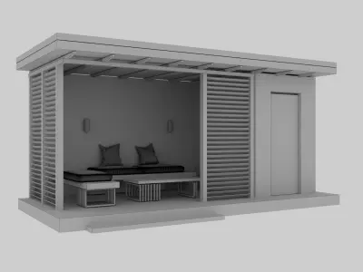 summer gazebo Free low-poly 3D model