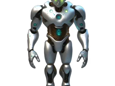 Futuristic Guardians Robot Set 3D print model