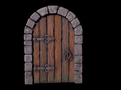 Medieval door Free 3D model buy