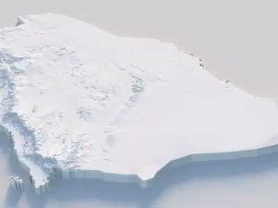 Saudi Arabia Terrain Map 3D model