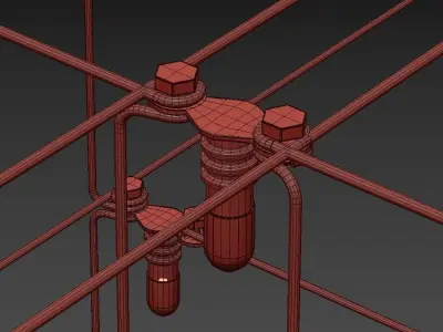 Quasar universe square double 875 mm 3D model