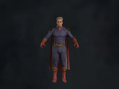 Homelander The Boys 2023 3D model Low-poly 3D model Low-poly 3D model