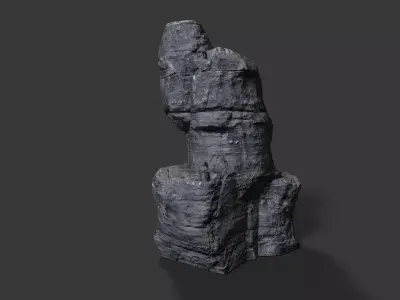 Rock Cliff Low-poly 3D model buy