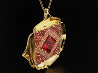Pendant in the form of a flower  3D print model