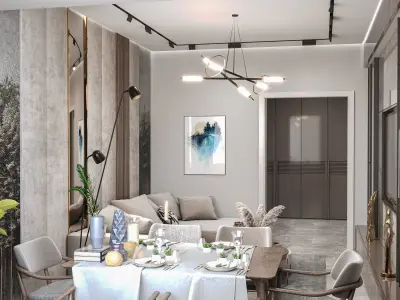 livingroom 3D model 6
