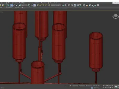 Ziyi Chandelier Low-poly 3D model