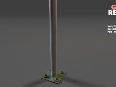 Street Light Pole Low-poly 3D model