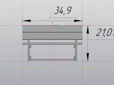Bench Scale model 1 43 3D print model