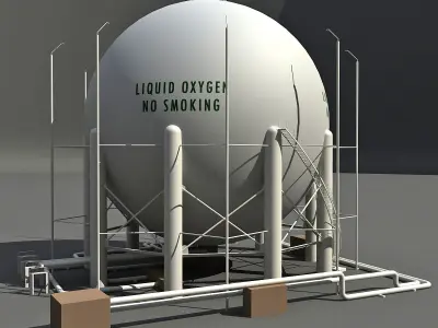 White Oxygen Storage 3D model