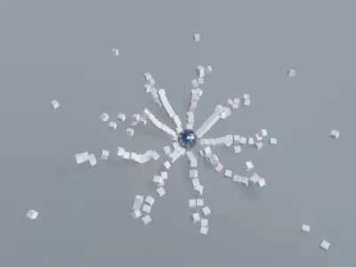 Rigid body animation with sphere 3D model